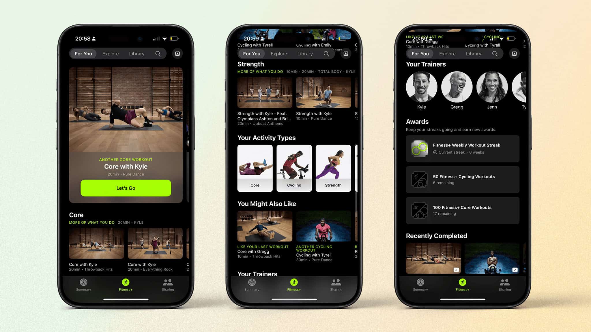 For You in Fitness+.