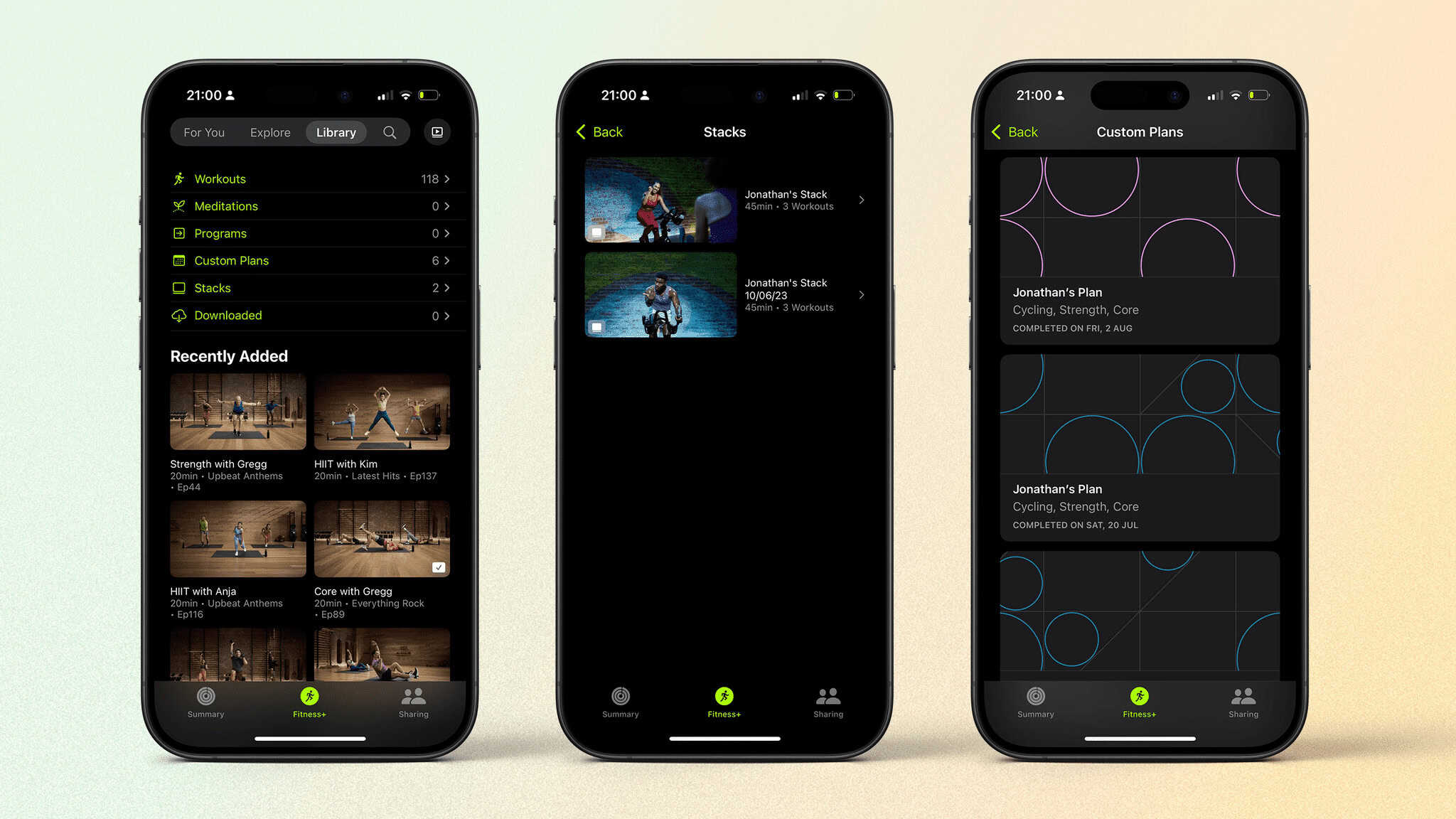 The Library tab is a great overview of what you have already done including custom plans and stacks.