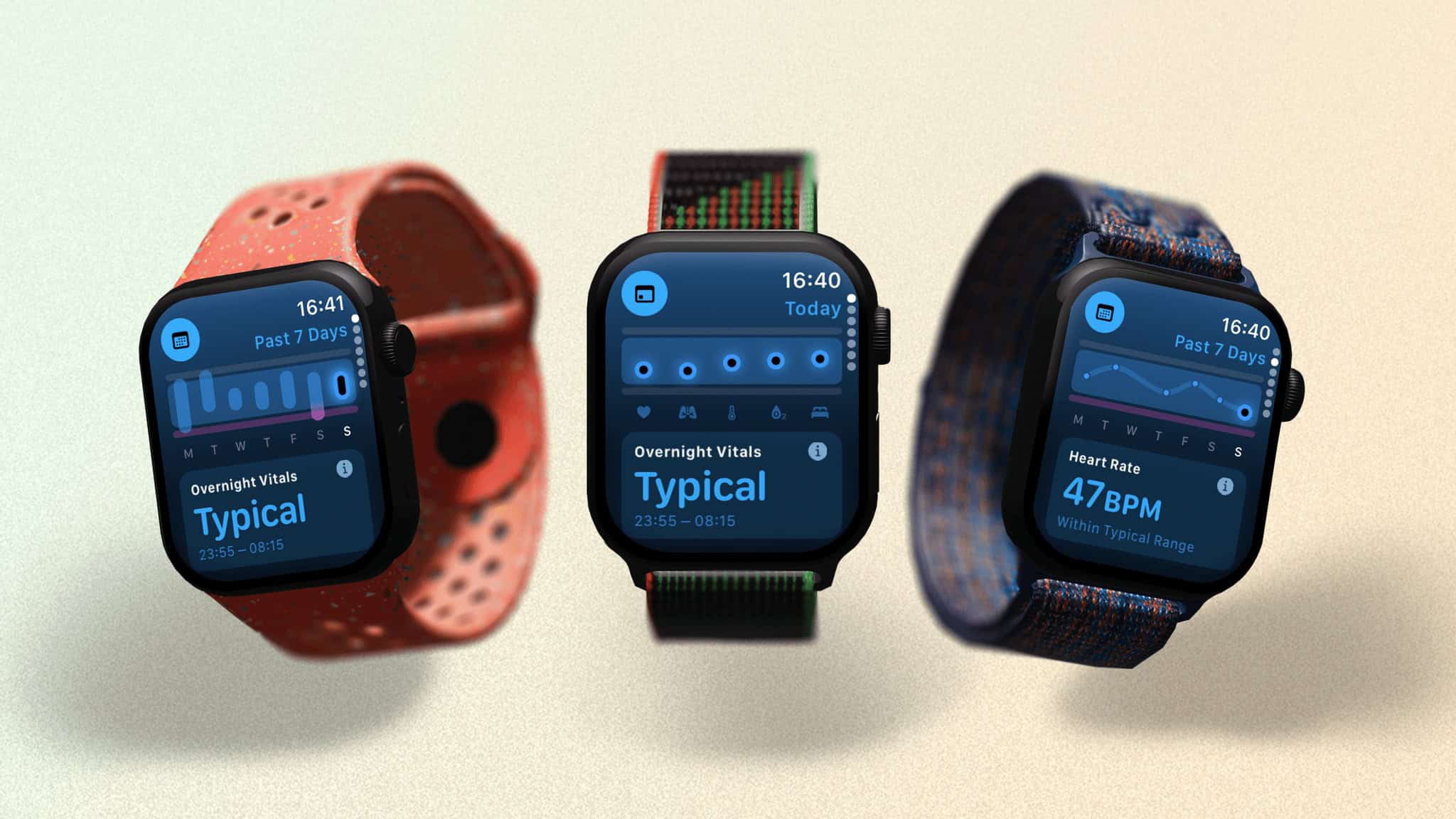 The new vitals app is a nice overview of key metrics while you slept.