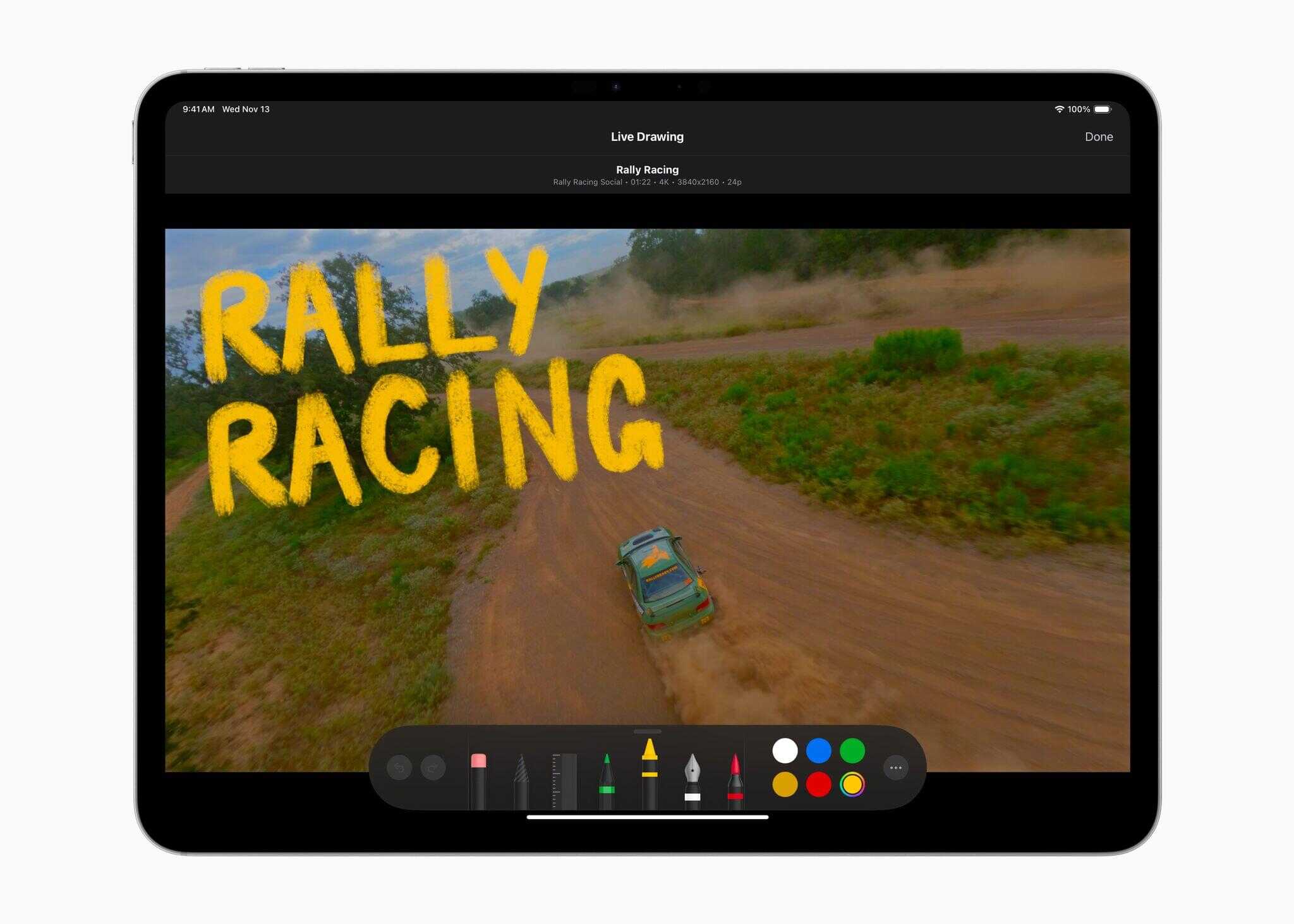 One of Final Cut Pro for iPad's new brushes. Source: Apple.
