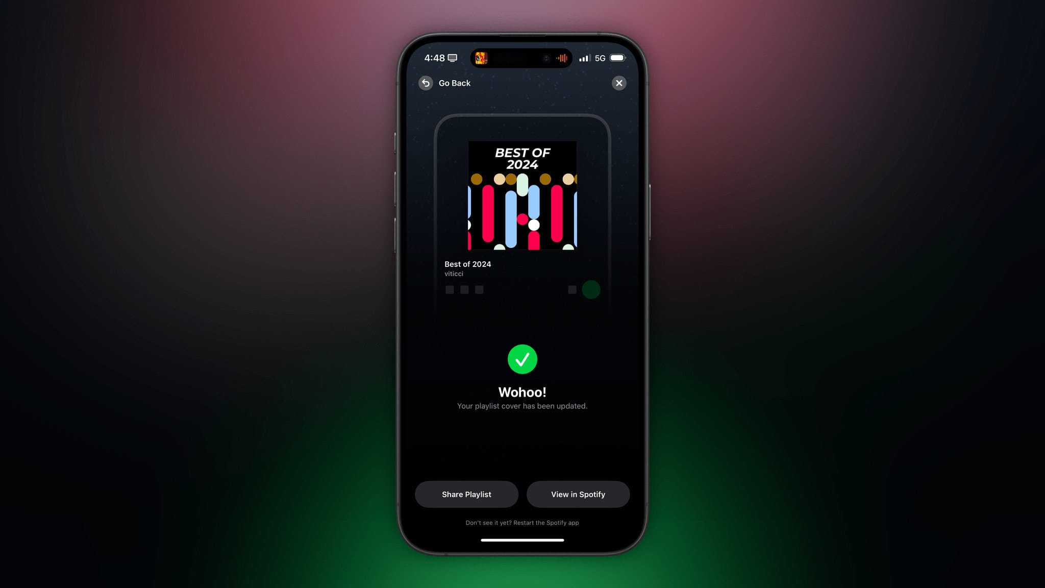 Denim's Spotify integration.
