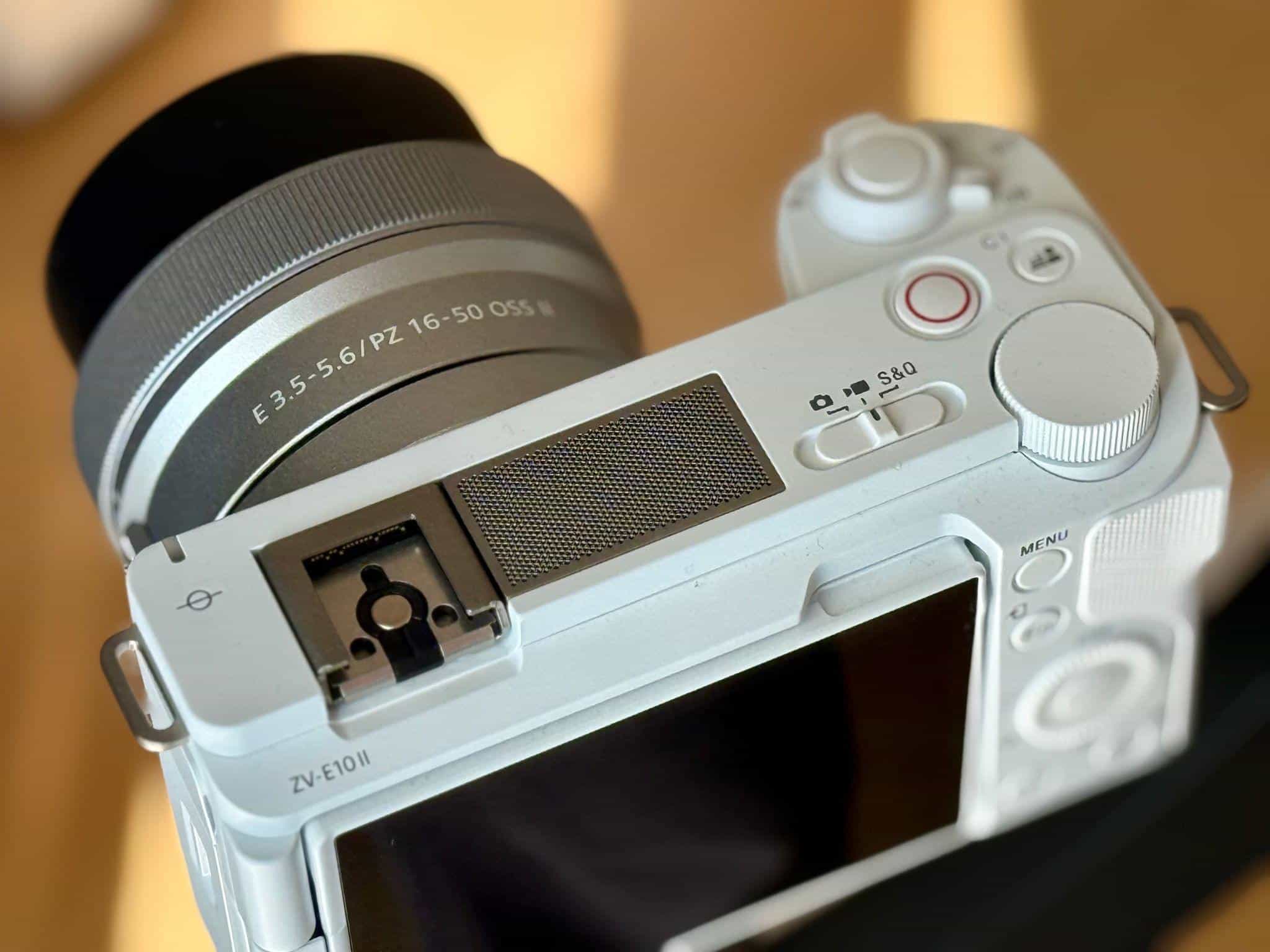 The ZV-E10 II with the display closed.