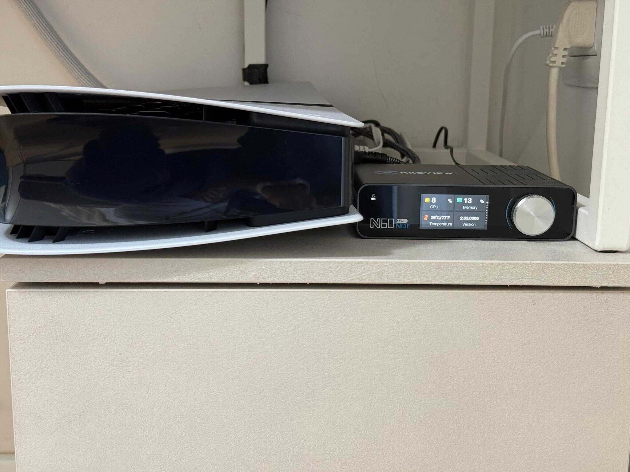 My PS5 Pro and N60 encoder next to it.