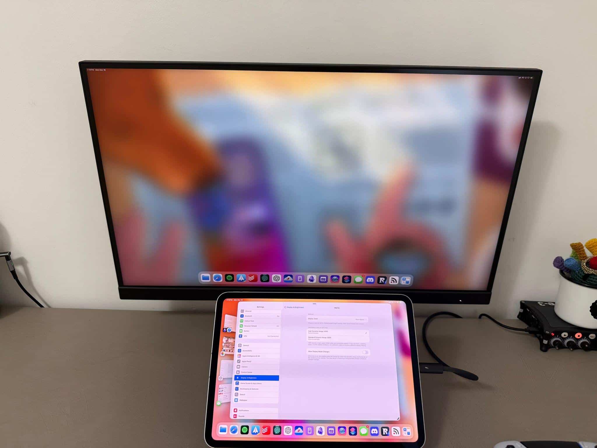 With HDR enabled, the monitor gets very dim, and the colors are off.