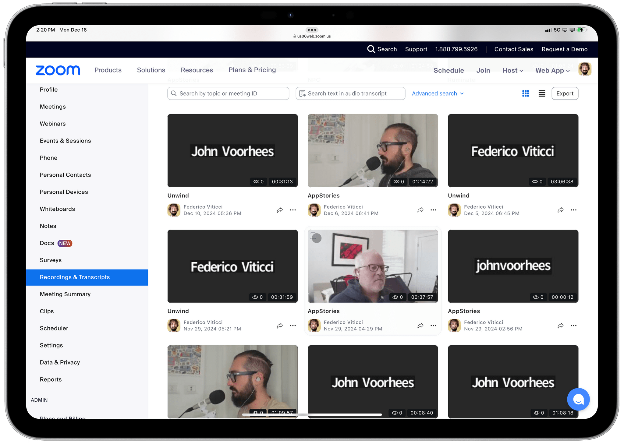 Being able to have backups for video and audio recordings is a great Zoom feature.