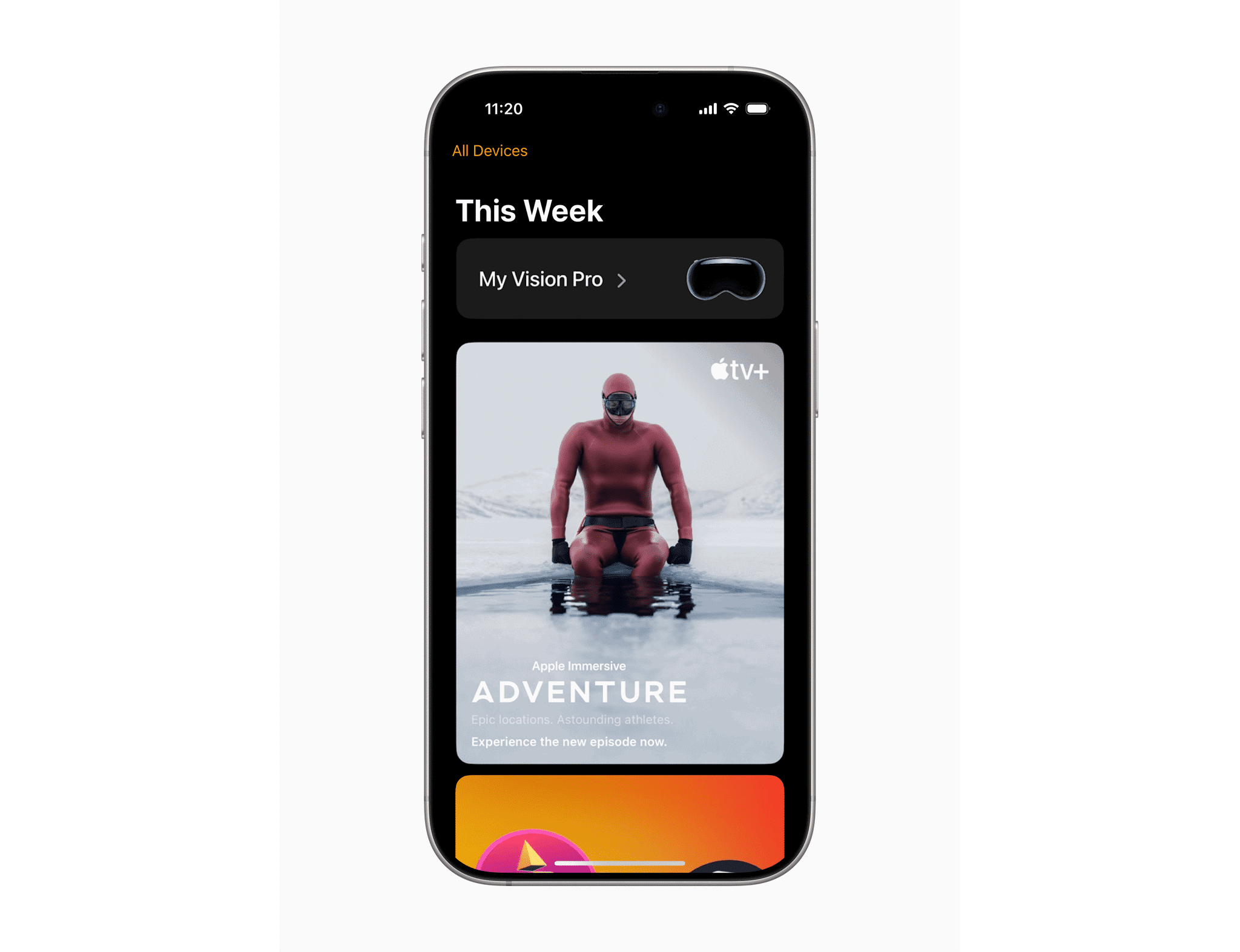 The Apple Vision Pro app. Source: Apple.