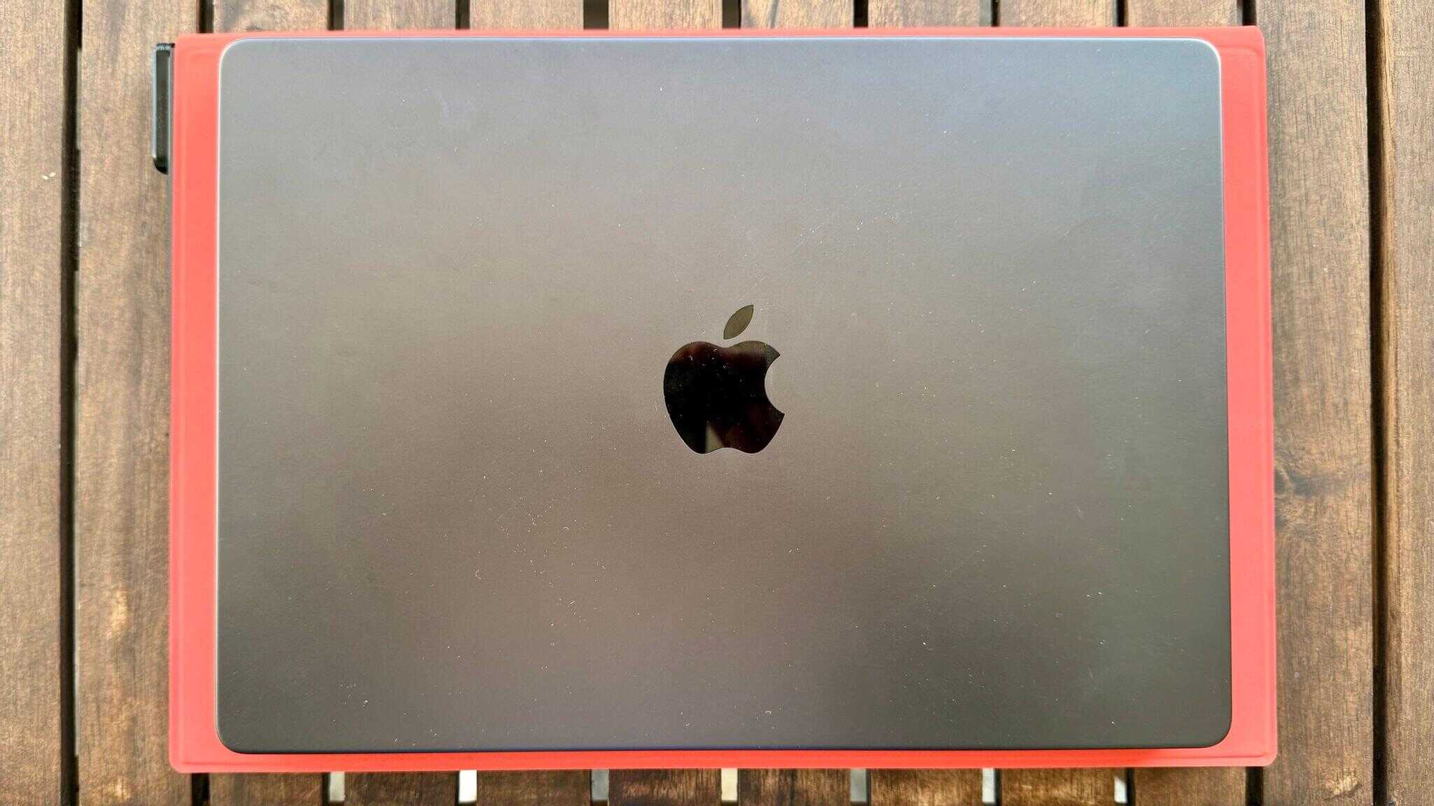 The 16" FlipGo Pro is bigger than a 14" MacBook Pro, but not by much.