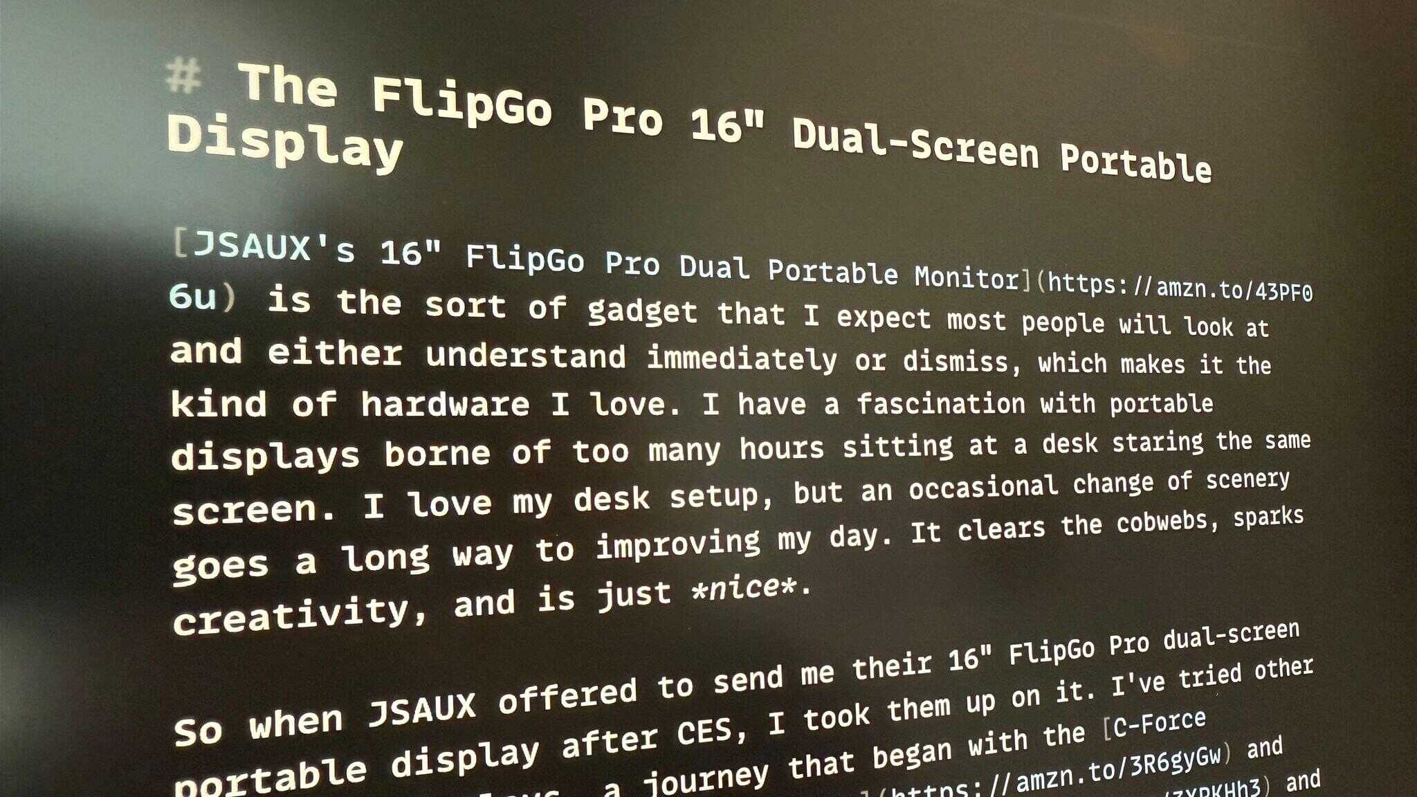 The FlipGo Pro's sharp, matte screen and high contrast makes it readable in a variety of environments.