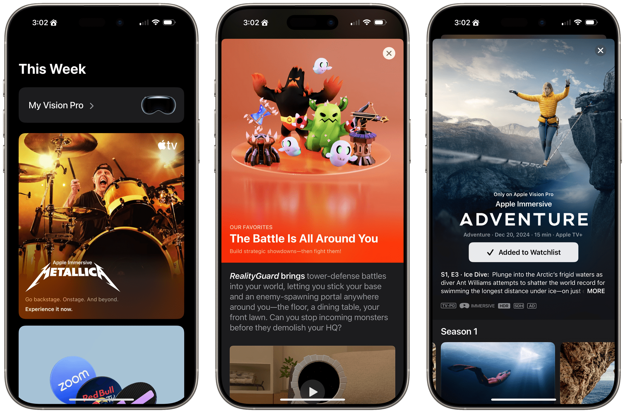 The new Apple Vision Pro app for the iPhone.