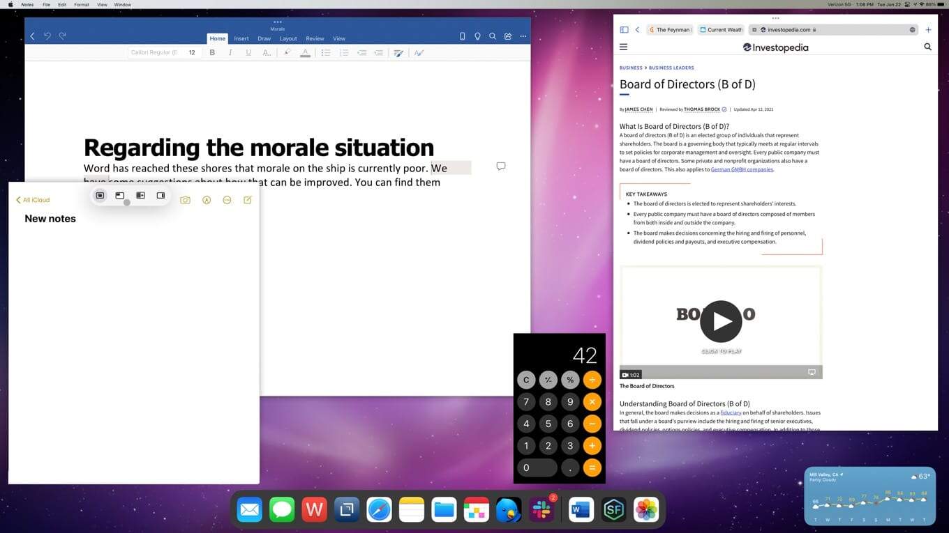 An iPad interface mock-up on a 5K display