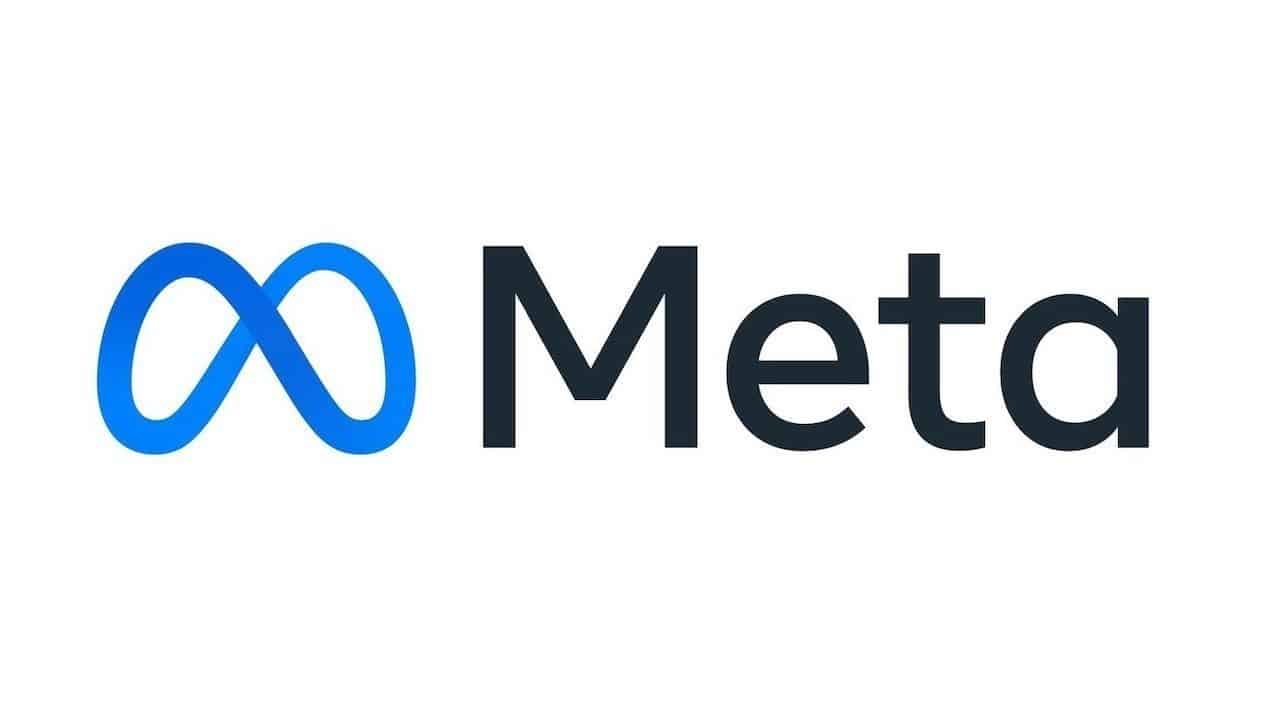 Blue infinity loop logo next to the word Meta in black text.