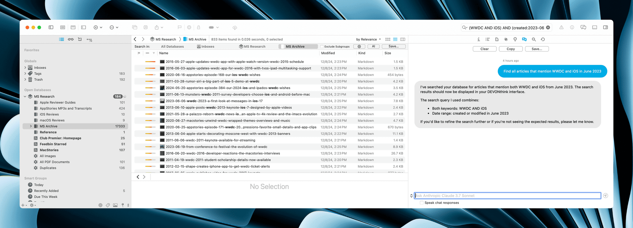 Using AI to generate search queries.