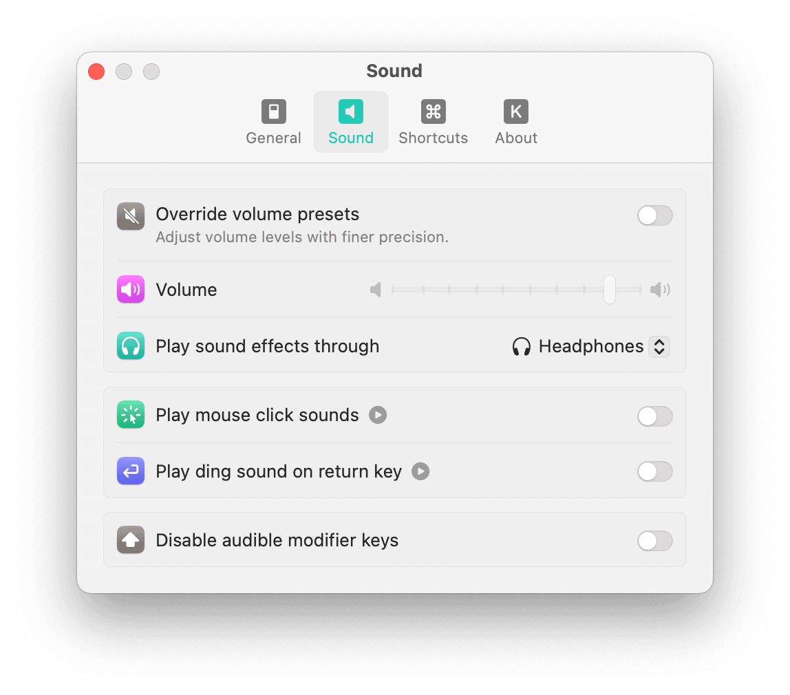 Klack allows you to enable mouse click sounds and add a specific typewriter-like sound effect to your Return key.