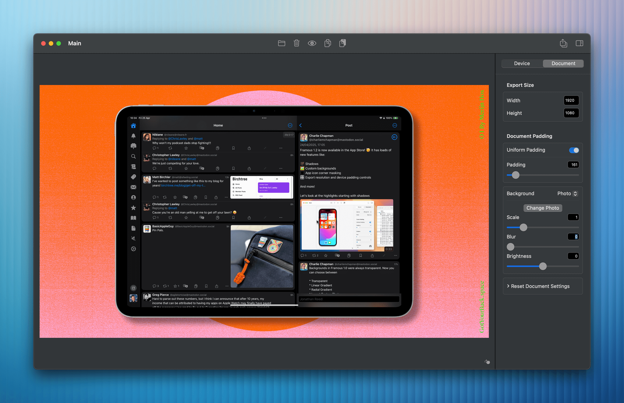 You can add any type of image as a background.