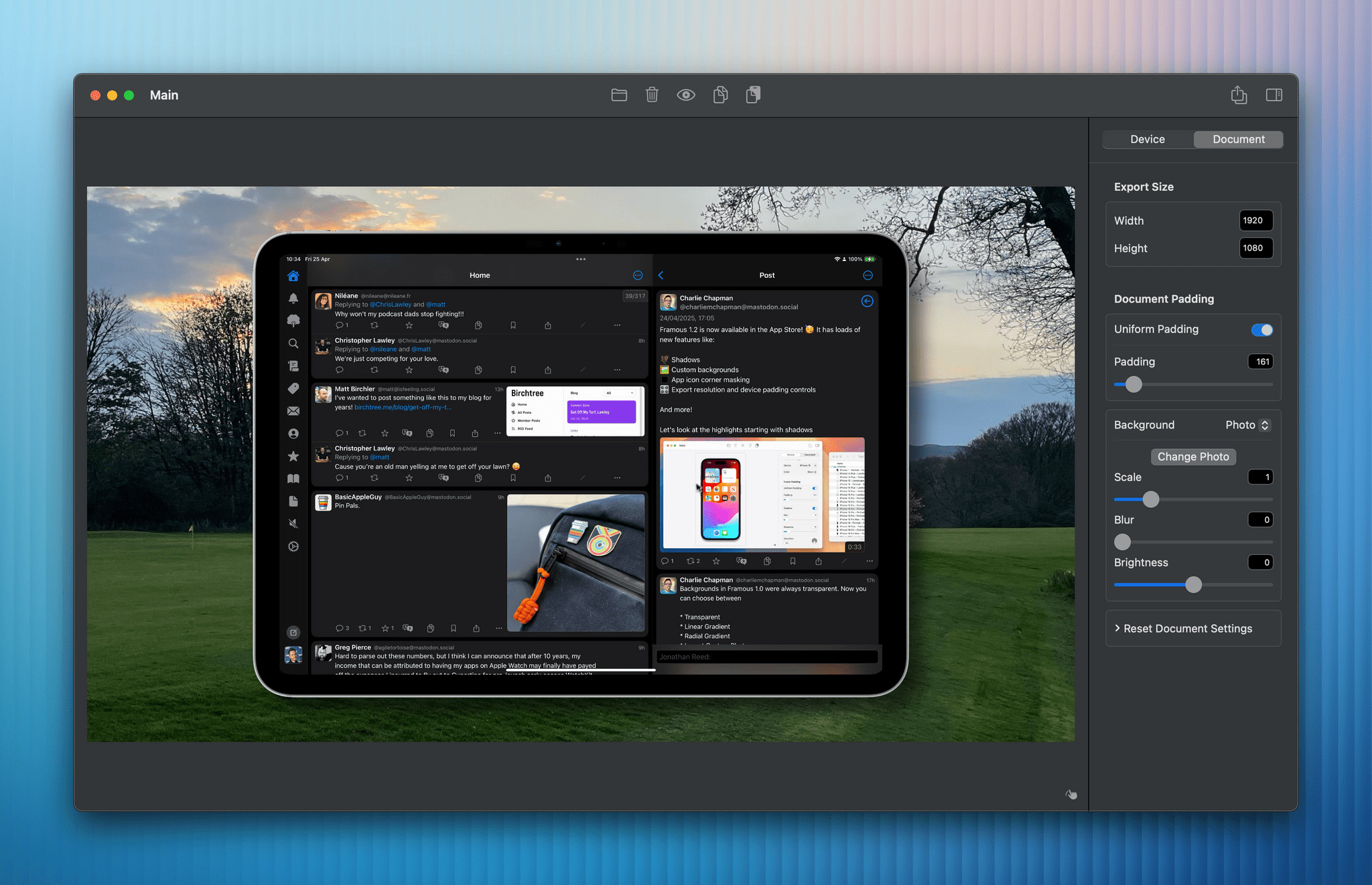 Why not have a huge iPad in a field?