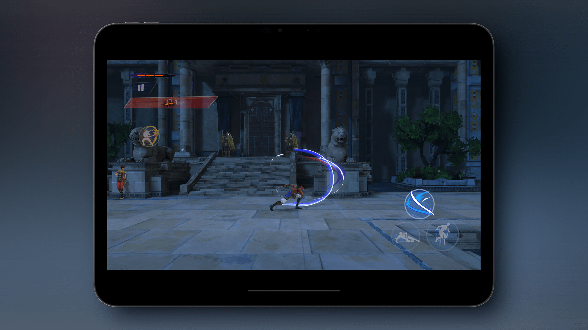 An example of the mobile version's touch controls.
