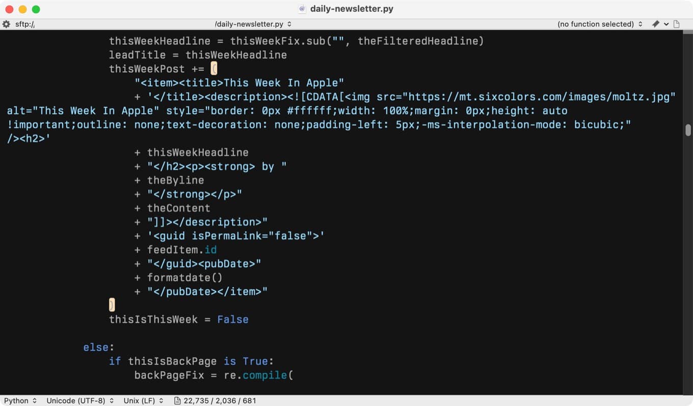 a BBEdit window