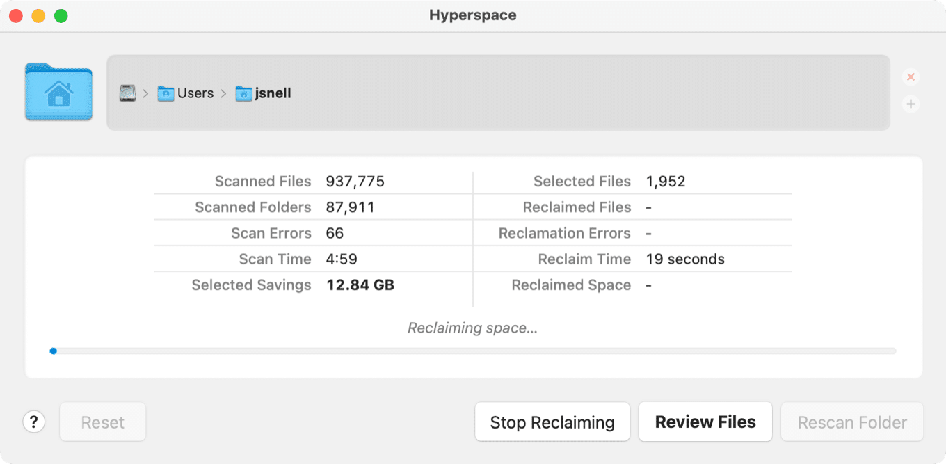Hyperspace in action