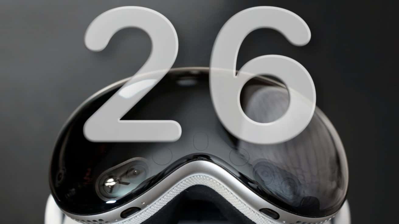 Black futuristic headset with a reflective surface on a dark background, overlaid with the number 26 in bold white.