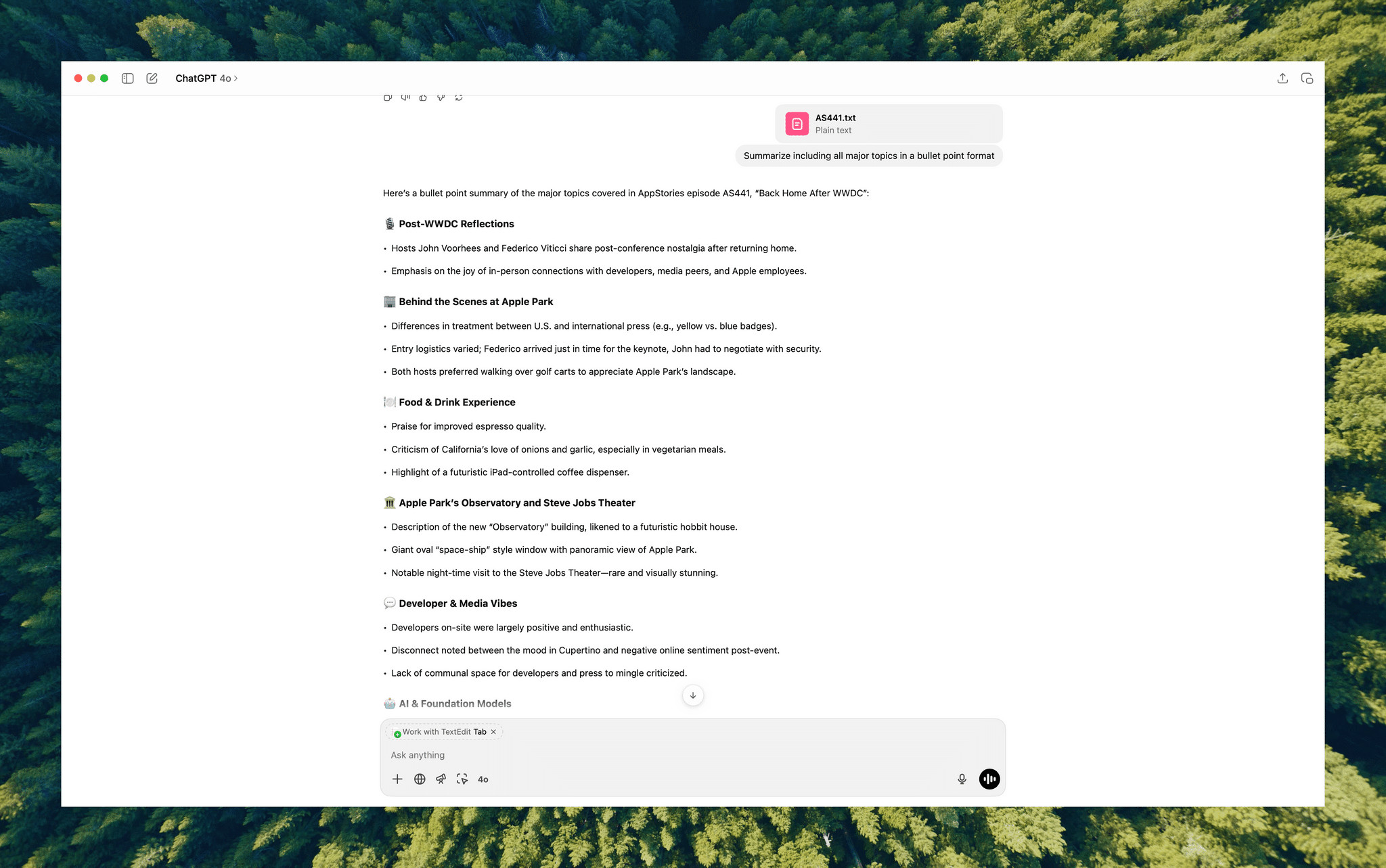 Once transcribed, a video can be used to generate additional formats like outlines.