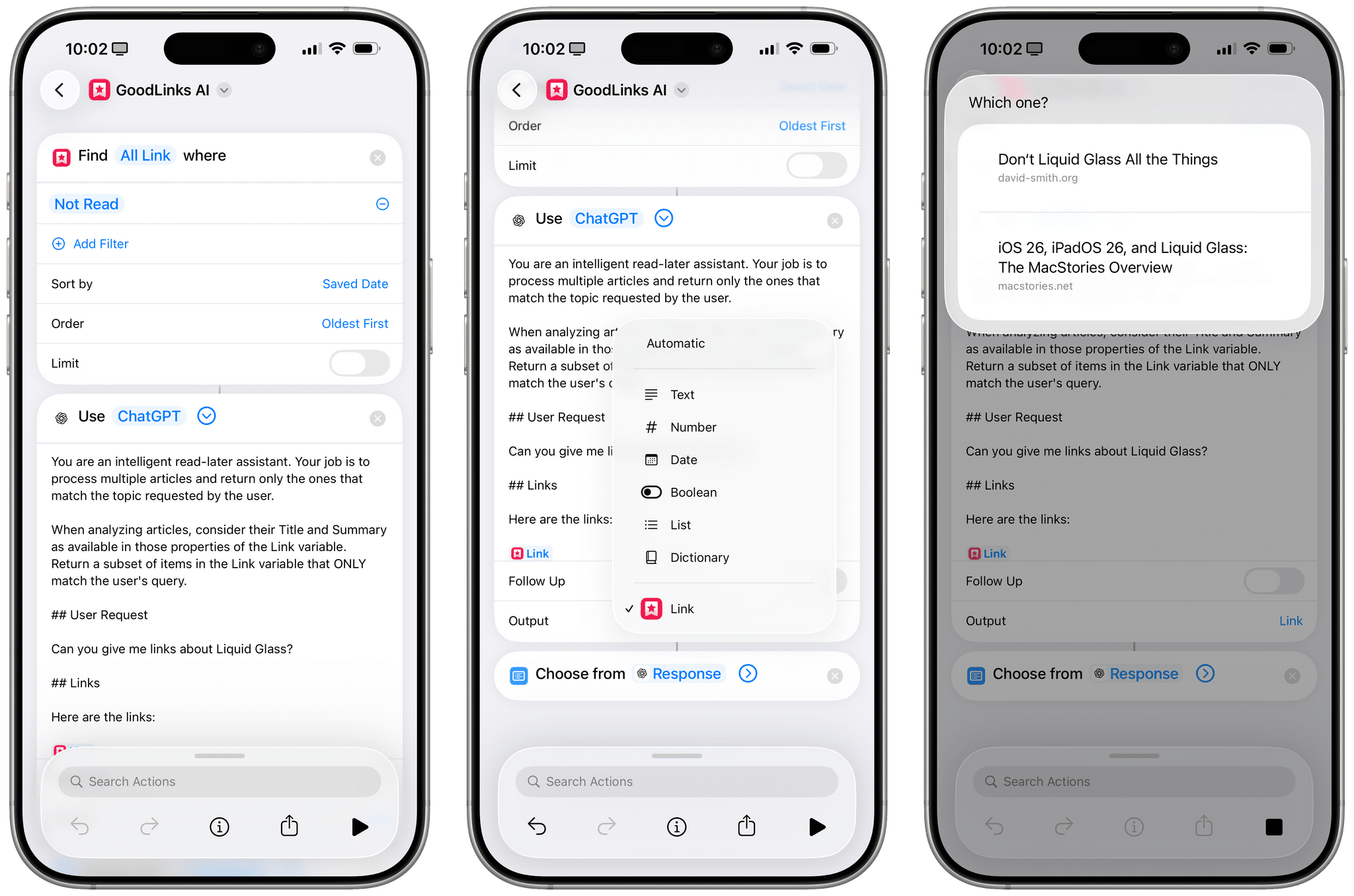 Parsing GoodLinks items with Apple Intelligence.