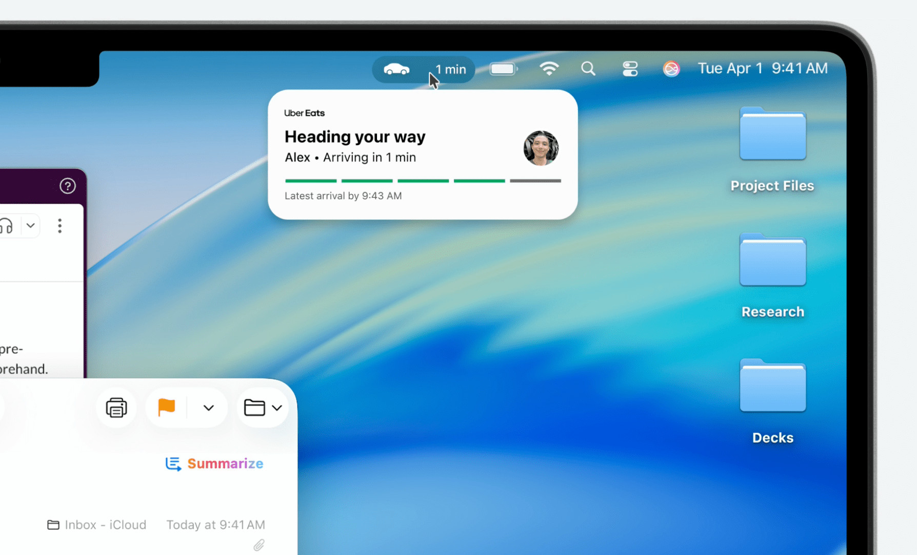 iPhone Live Activities will appear directly in the menu bar on macOS Tahoe. Source: Apple.