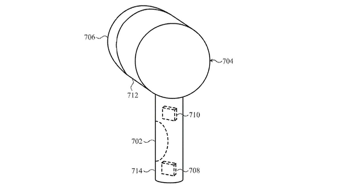 Technical diagram showing a cylindrical device with multiple labeled parts.