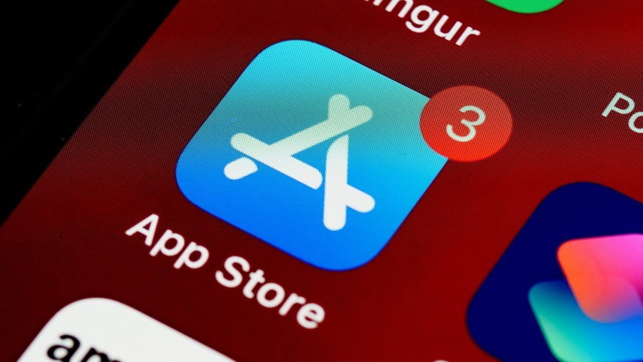 App Store icon on a screen with a red notification bubble showing the number 3 in the corner.