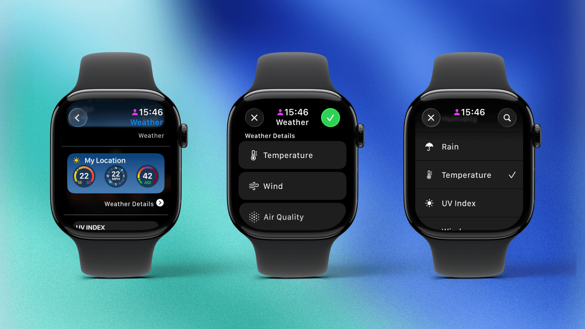 Configurable widgets for the Weather app.