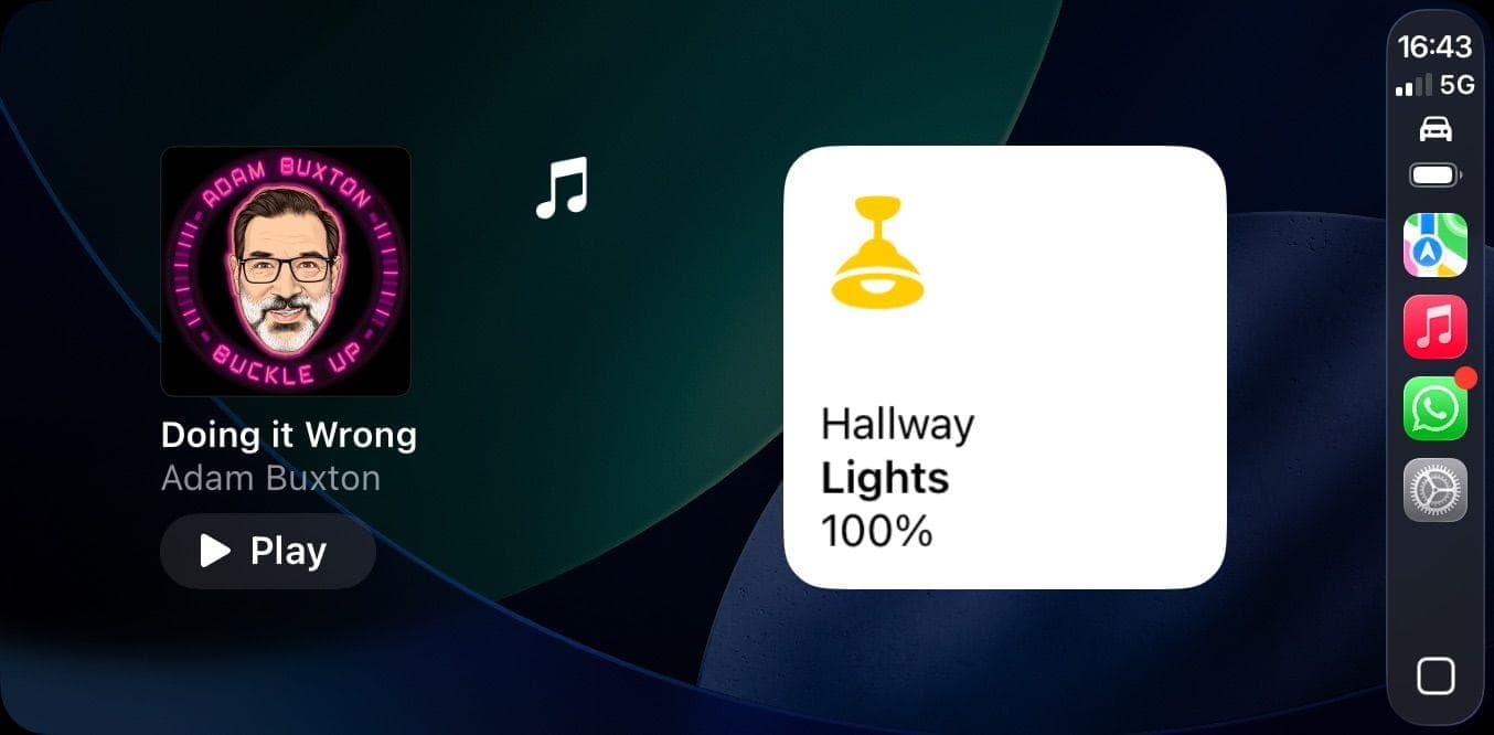Widgets can be very functional in CarPlay.