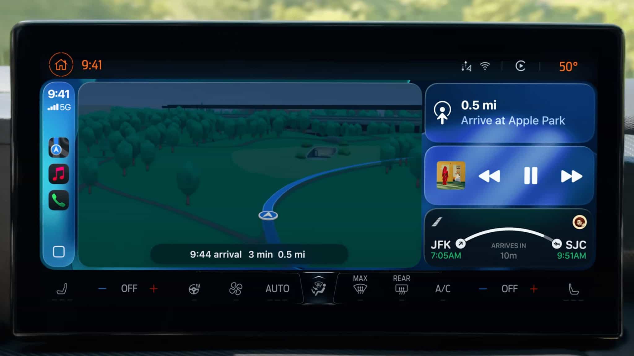 A Live Activity in CarPlay. Source: Apple.