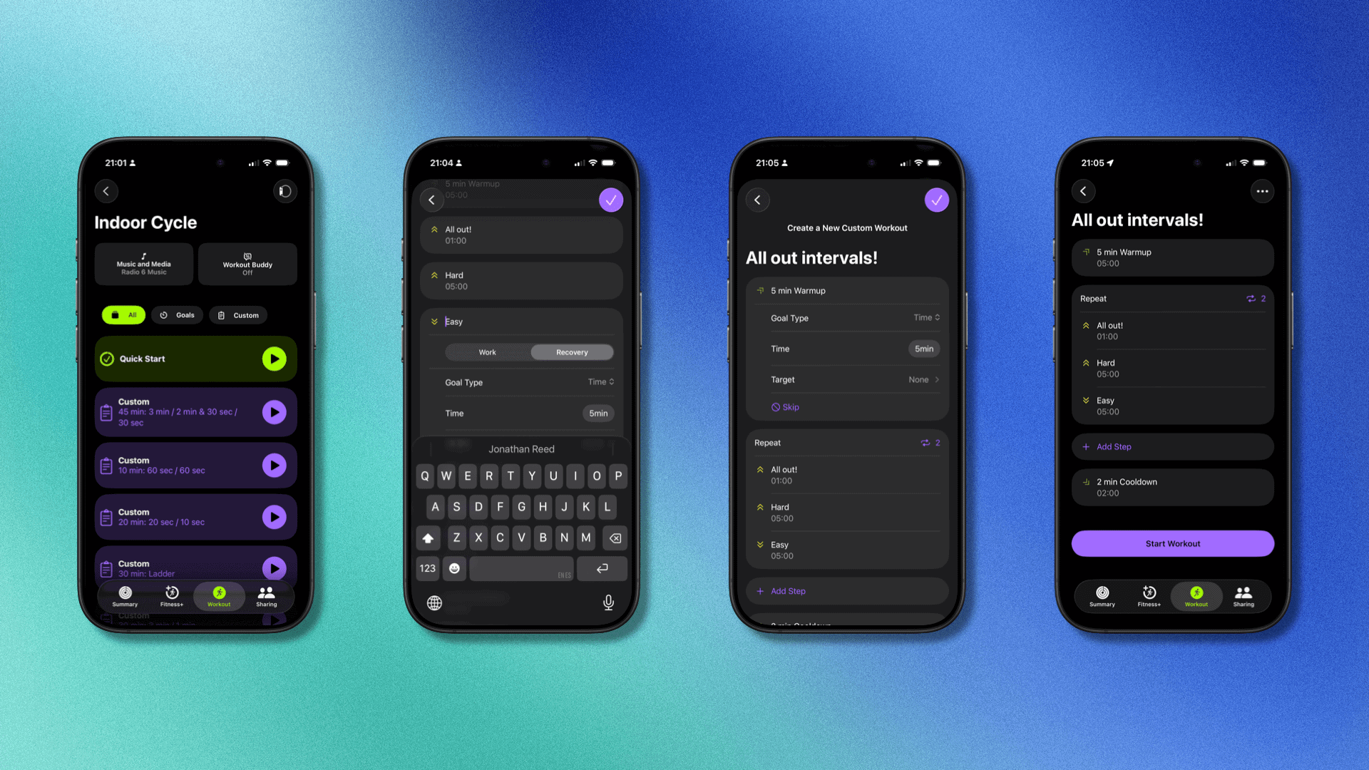 Custom workouts can now be created on iOS, a much easier experience than making them on watchOS.
