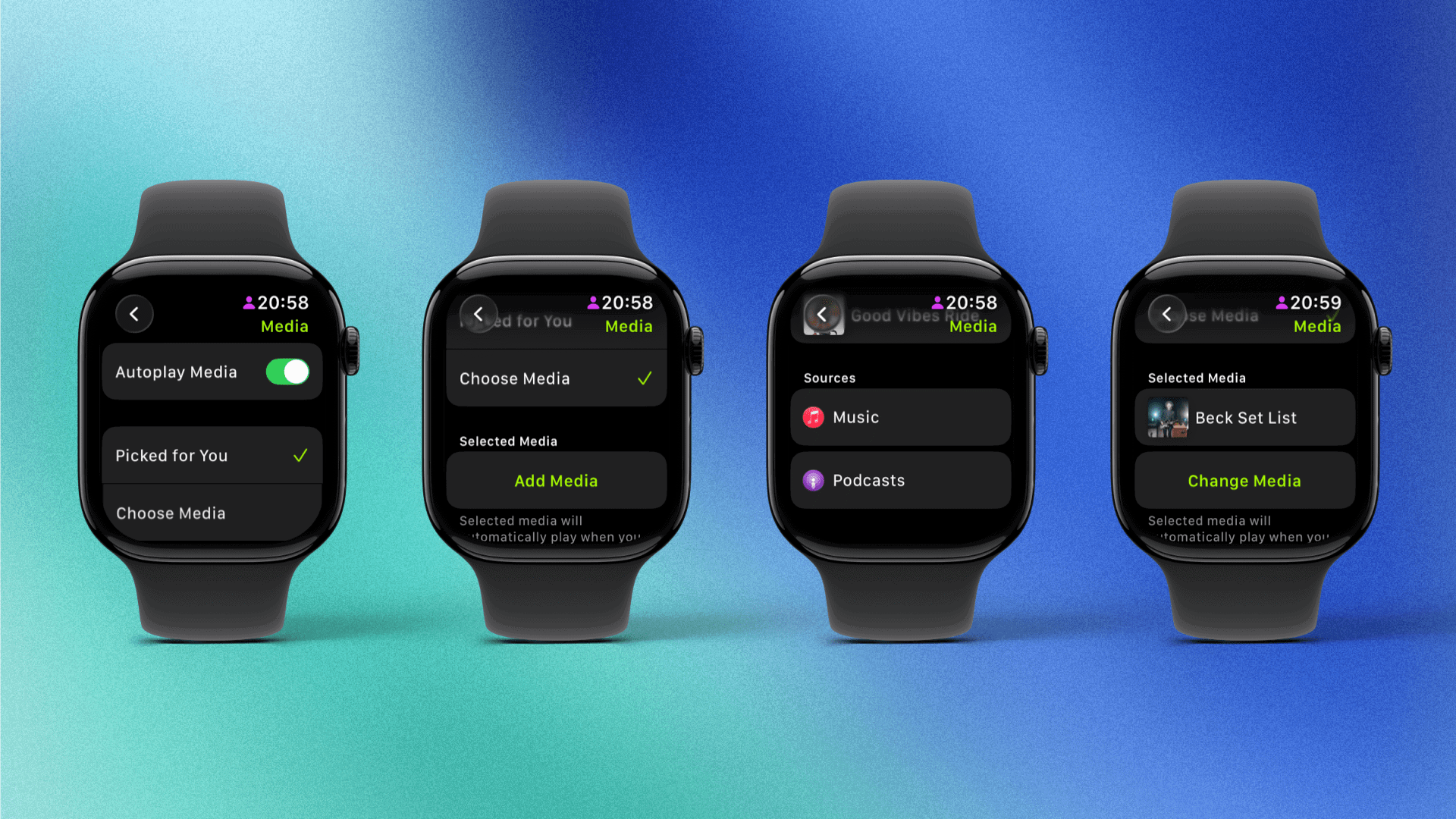 You can choose any audio you want to play automatically upon starting a workout.