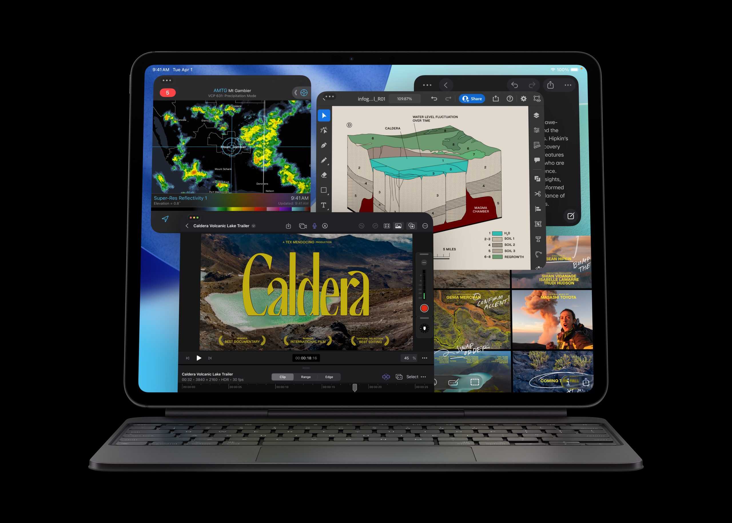 iPad Pro M5 in Magic Keyboard case.