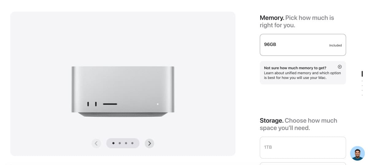 Mac Studio (M3 Ultra) memory options