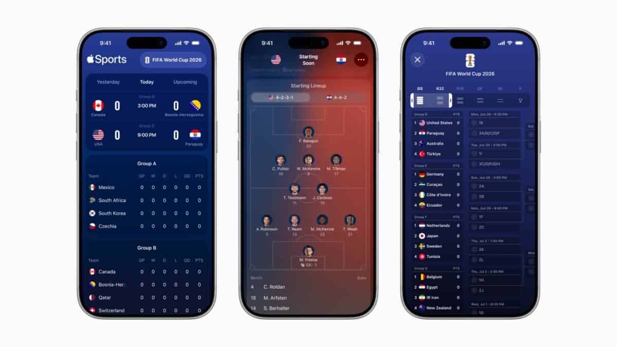 Apple Sports expands, readies for World Cup ↦