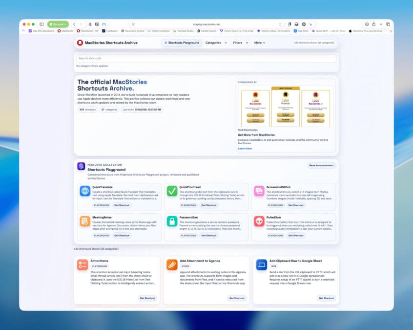Introducing the All-New MacStories Shortcuts Archive