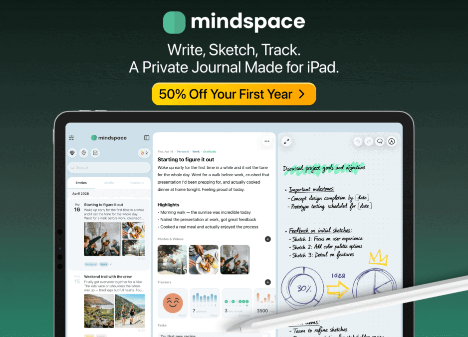 Mindspace: A Private All-in-One Journal App Made for iPad [Sponsor]